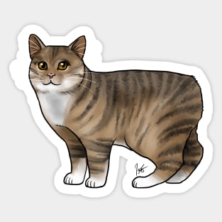 Cat - Manx - Tabby Sticker
